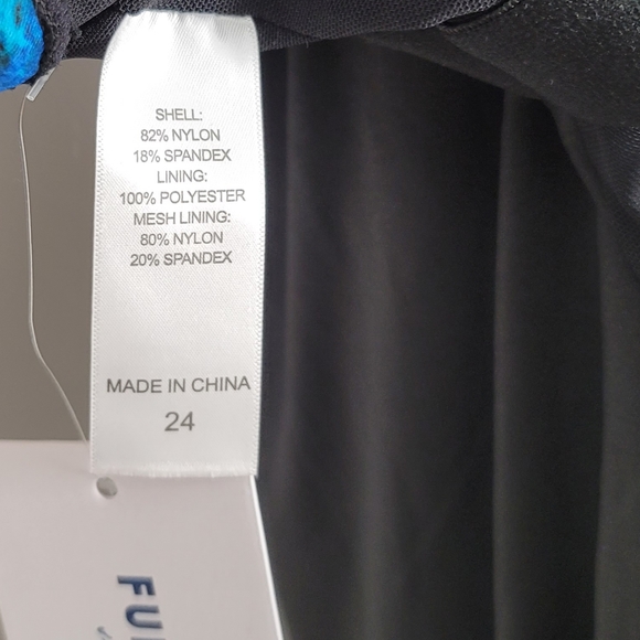 FullFitAll Blue Starburst Xtra Life Shock Square Neck One Piece Swimsuit Sz 24 - Picture 11 of 15